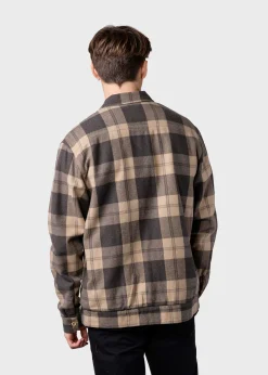 Klitmoller Collective Jacken-Niklas check overshirt - Sand/black Navy/black