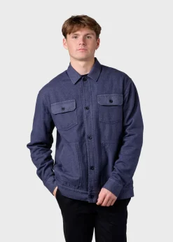 Klitmoller Collective Jacken-Niklas lumber overshirt - Navy Olive
