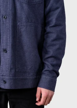 Klitmoller Collective Jacken-Niklas lumber overshirt - Navy Olive