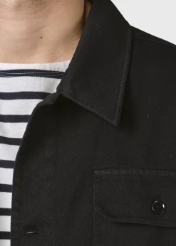 Klitmoller Collective Jacken-Niklas twill overshirt - Black Olive