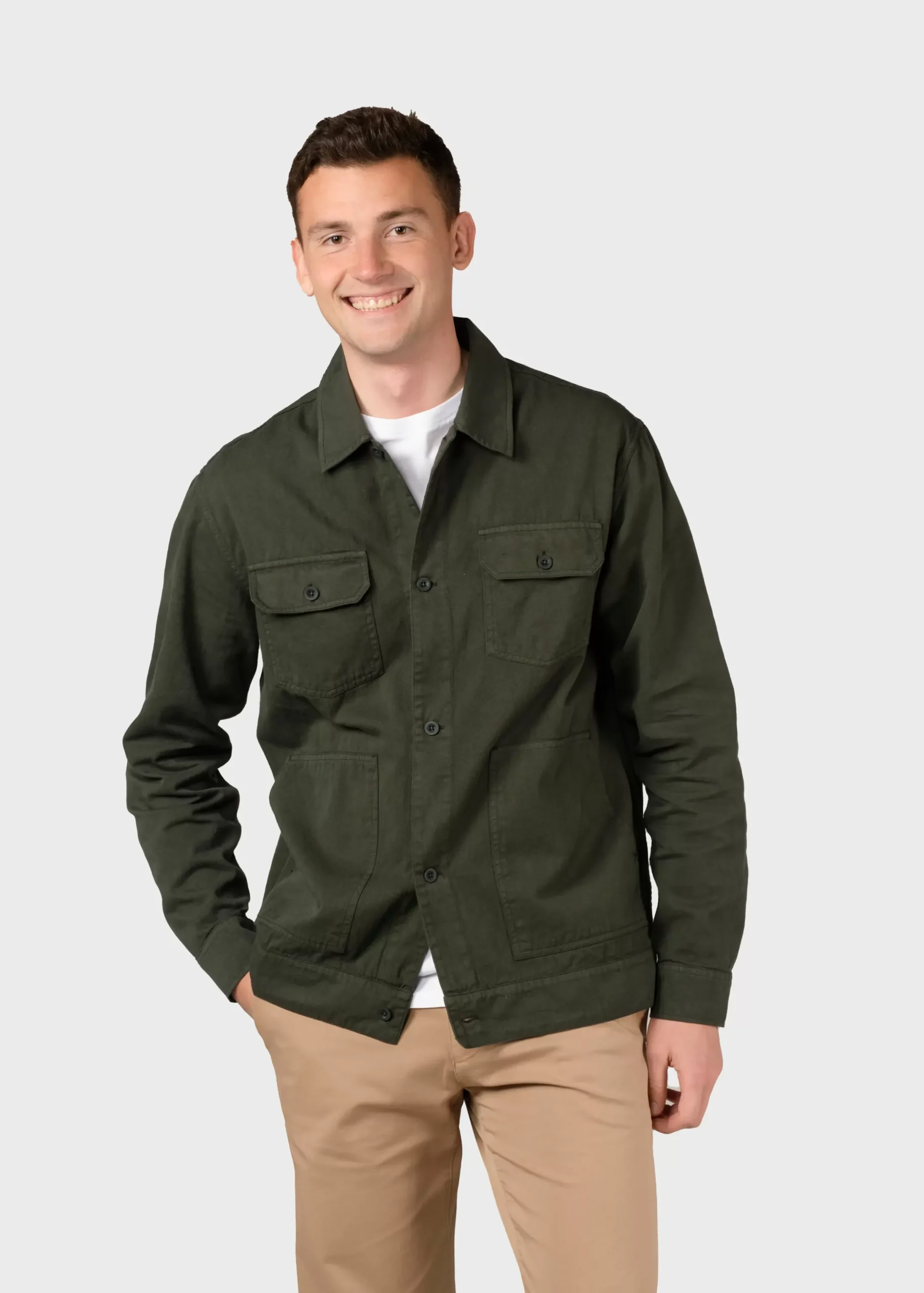 Klitmoller Collective Jacken-Niklas twill overshirt - Olive