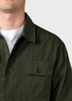 Klitmoller Collective Jacken-Niklas twill overshirt - Olive