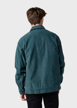 Klitmoller Collective Jacken-niklas-corduroy-overshirt - Moss Green Black