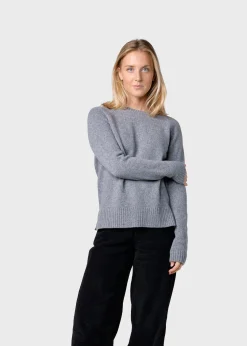 Klitmoller Collective Strick-Nina knit - Light grey Navy