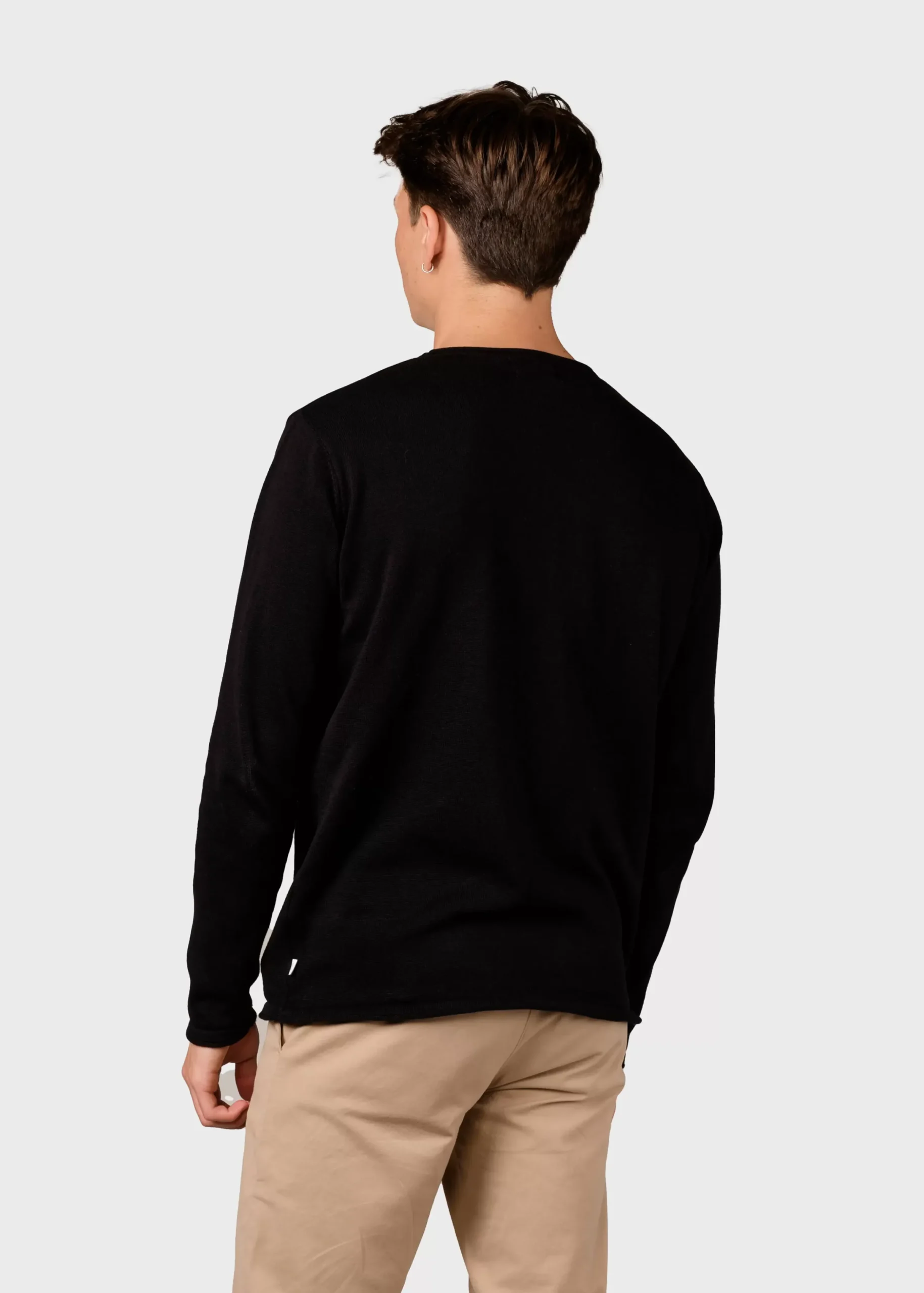 Klitmoller Collective Strick-Noah knit - Black Creammelange