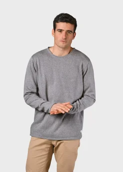 Klitmoller Collective Strick-Noah knit - Light grey Creammelange