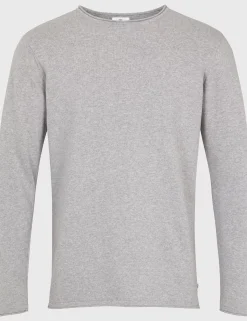 Klitmoller Collective Strick-Noah knit - Light grey Creammelange