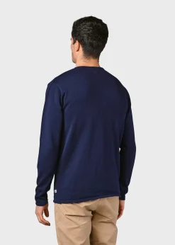 Klitmoller Collective Strick-Noah knit - Moss Green Creammelange