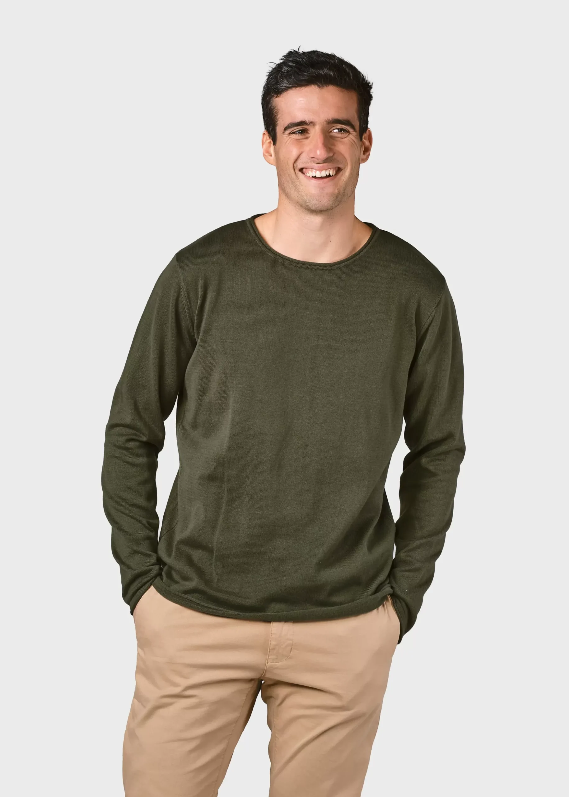 Klitmoller Collective Strick-Noah knit - Navy Creammelange
