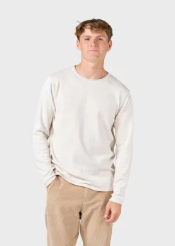 Klitmoller Collective Strick-Noah knit - Pastel grey Creammelange
