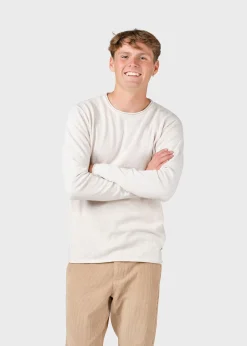 Klitmoller Collective Strick-Noah knit - Pastel grey Creammelange