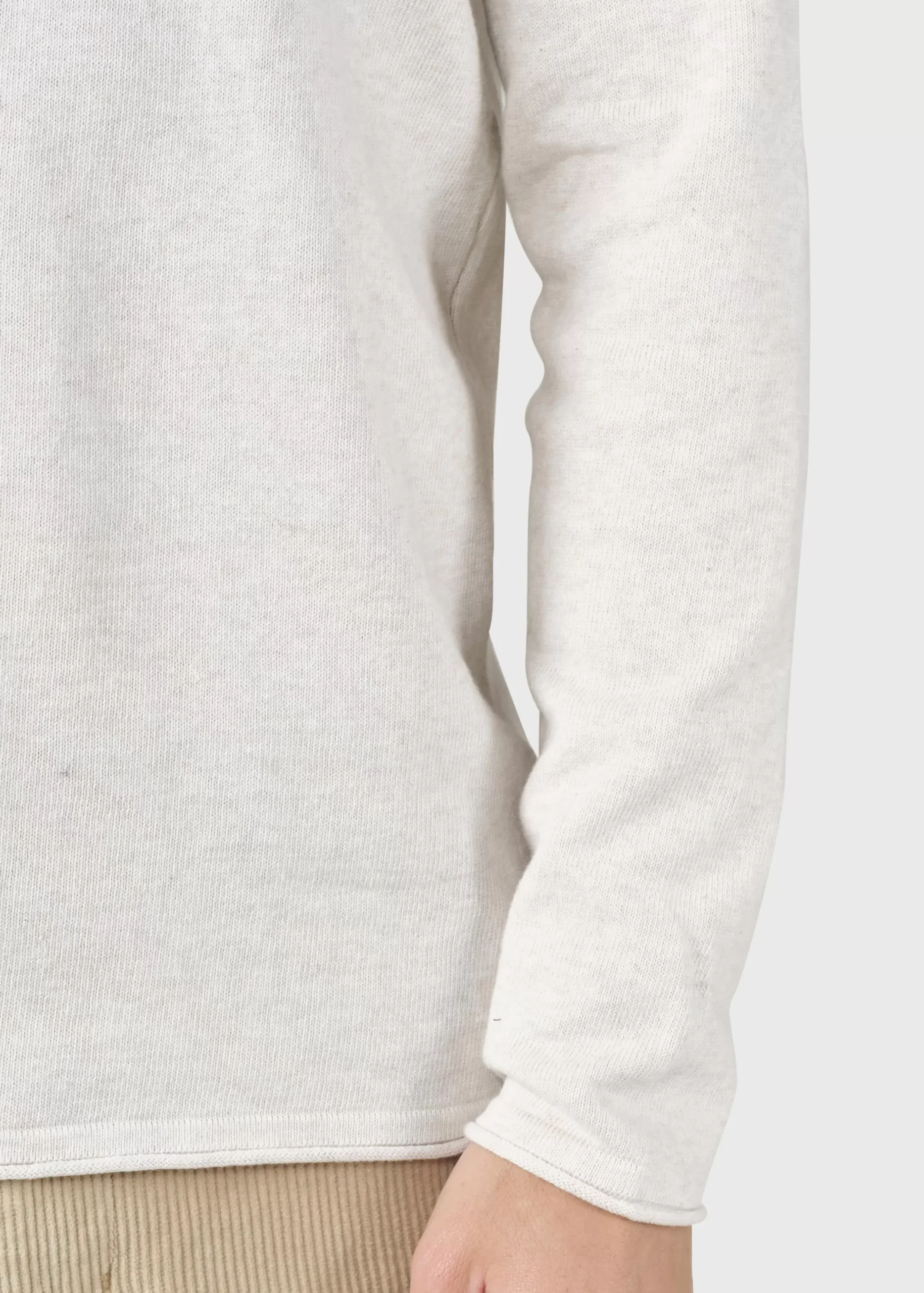 Klitmoller Collective Strick-Noah knit - Pastel grey Creammelange