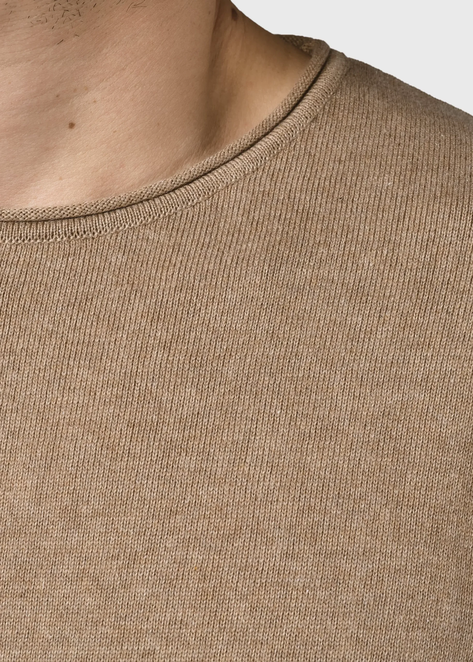 Klitmoller Collective Strick-Noah knit - Pastel sand Creammelange