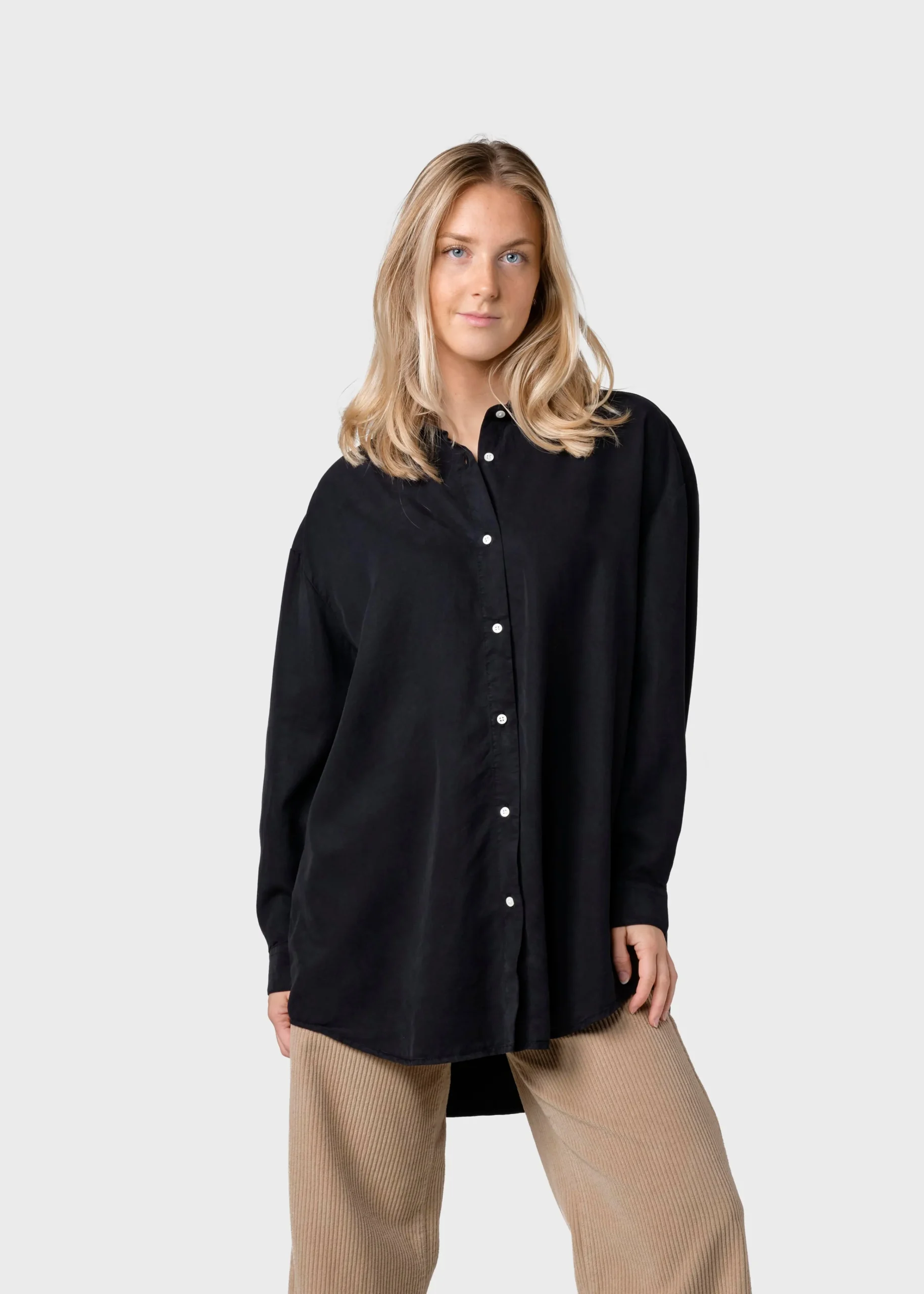 Klitmoller Collective Hemden-Ofelia lyocell shirt - Black Lemonsorbet