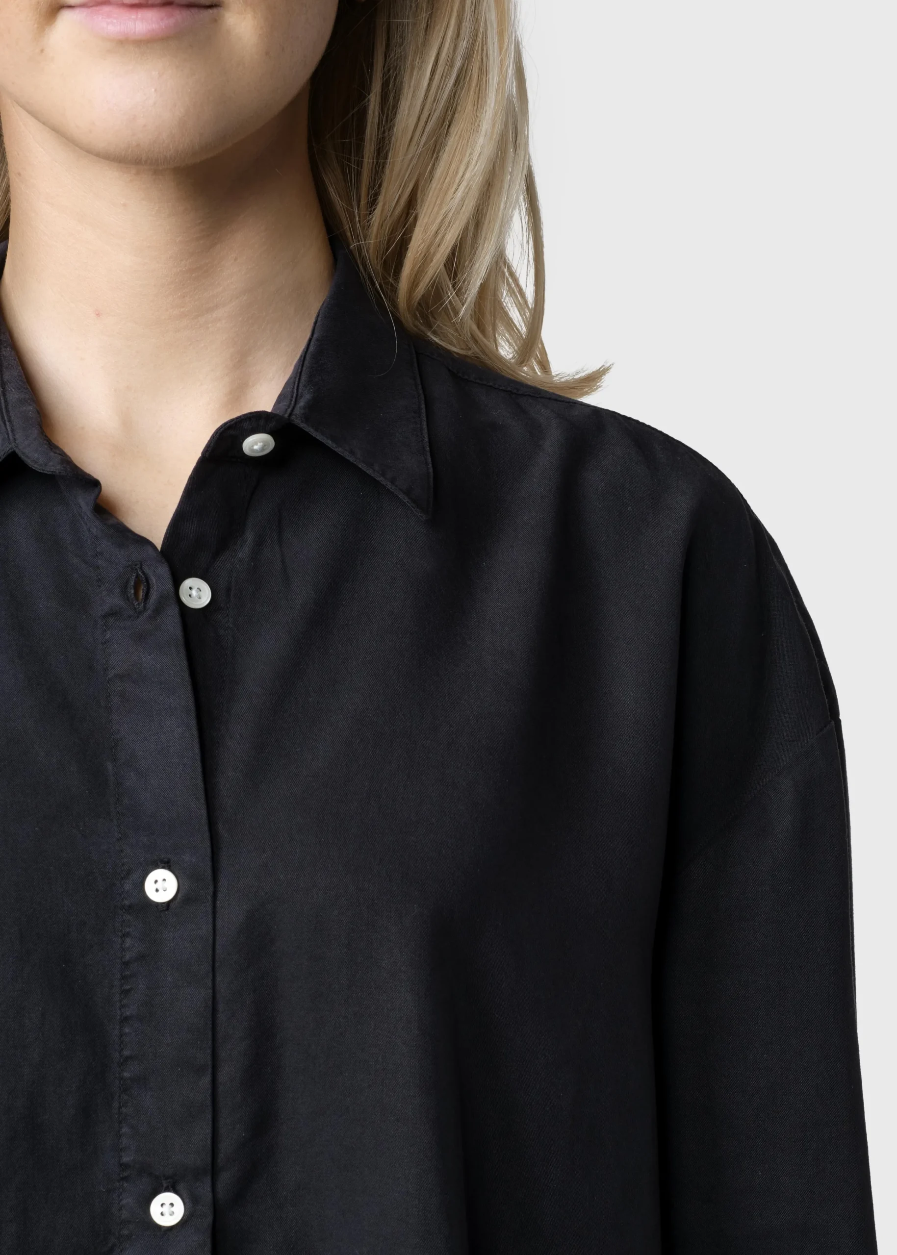 Klitmoller Collective Hemden-Ofelia lyocell shirt - Black Lemonsorbet