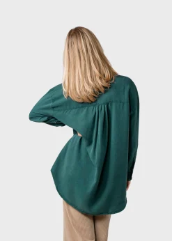 Klitmoller Collective Hemden-Ofelia lyocell shirt - Moss Green Lemonsorbet