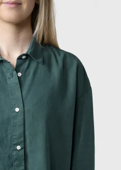 Klitmoller Collective Hemden-Ofelia lyocell shirt - Moss Green Lemonsorbet
