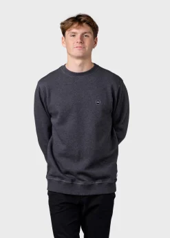 Klitmoller Collective Sweatshirts-Olaf crew - Anthracite melange Anthracitemelange