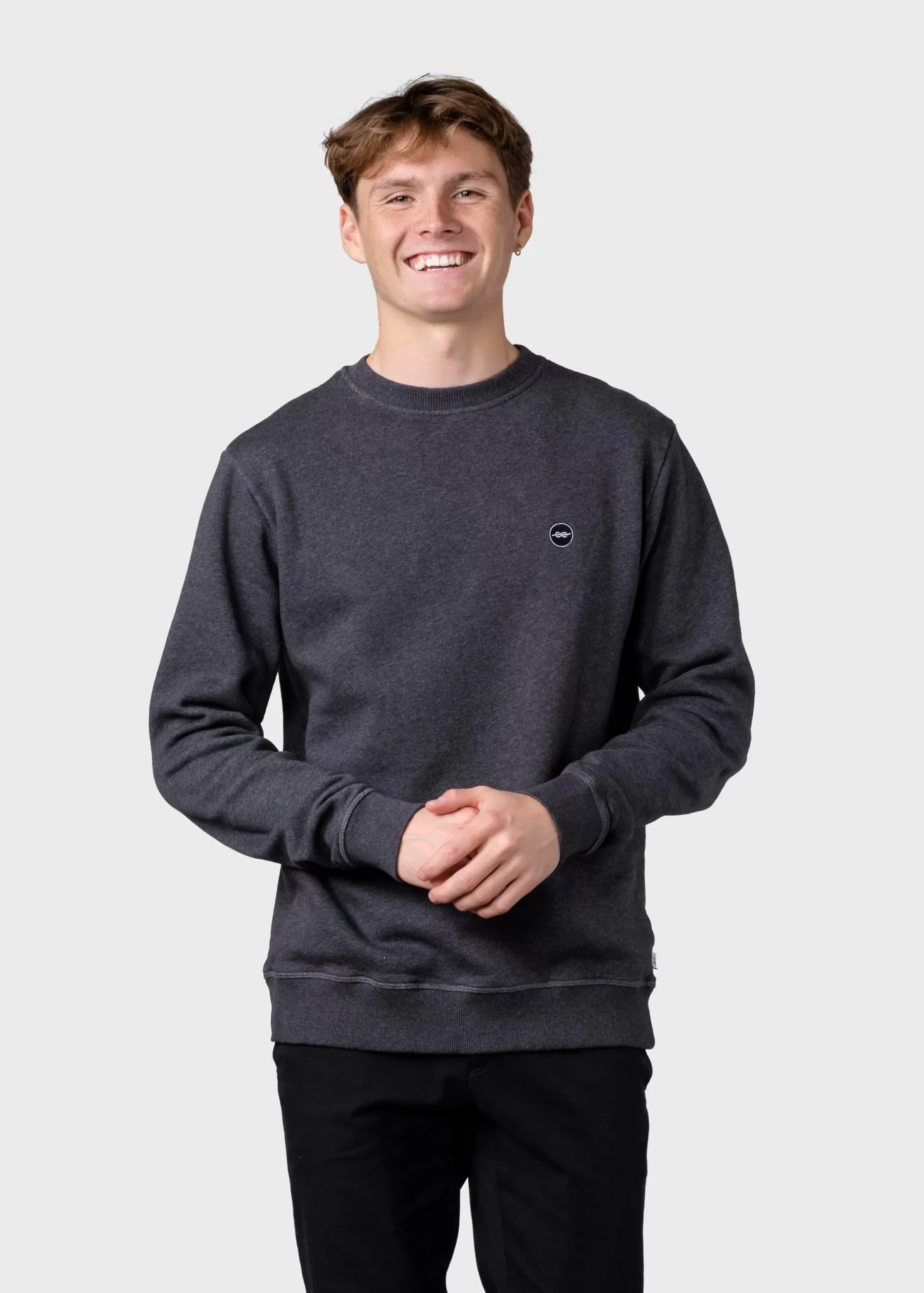 Klitmoller Collective Sweatshirts-Olaf crew - Anthracite melange Anthracitemelange