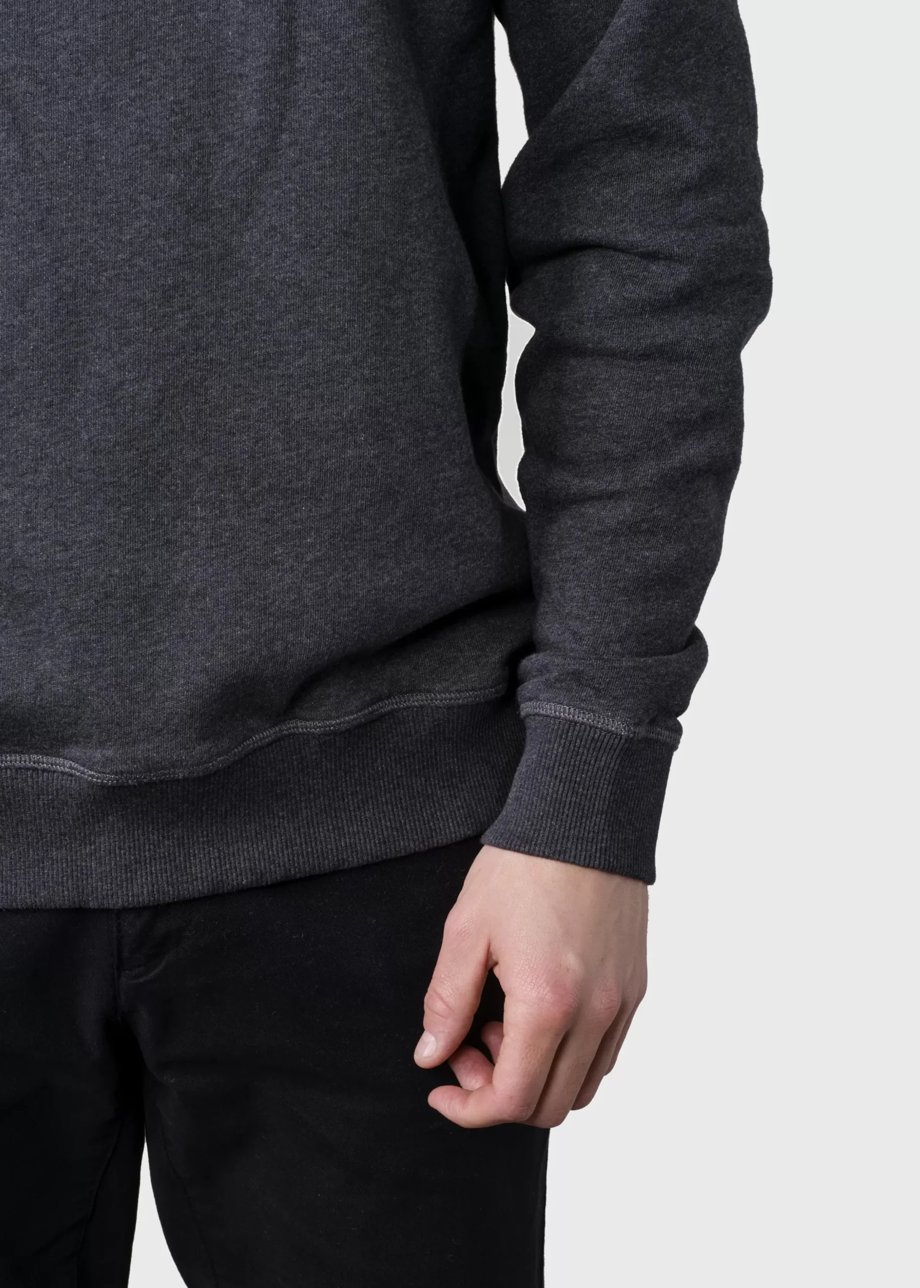 Klitmoller Collective Sweatshirts-Olaf crew - Anthracite melange Anthracitemelange