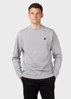 Klitmoller Collective Sweatshirts-Olaf crew - Grey melange Anthracitemelange