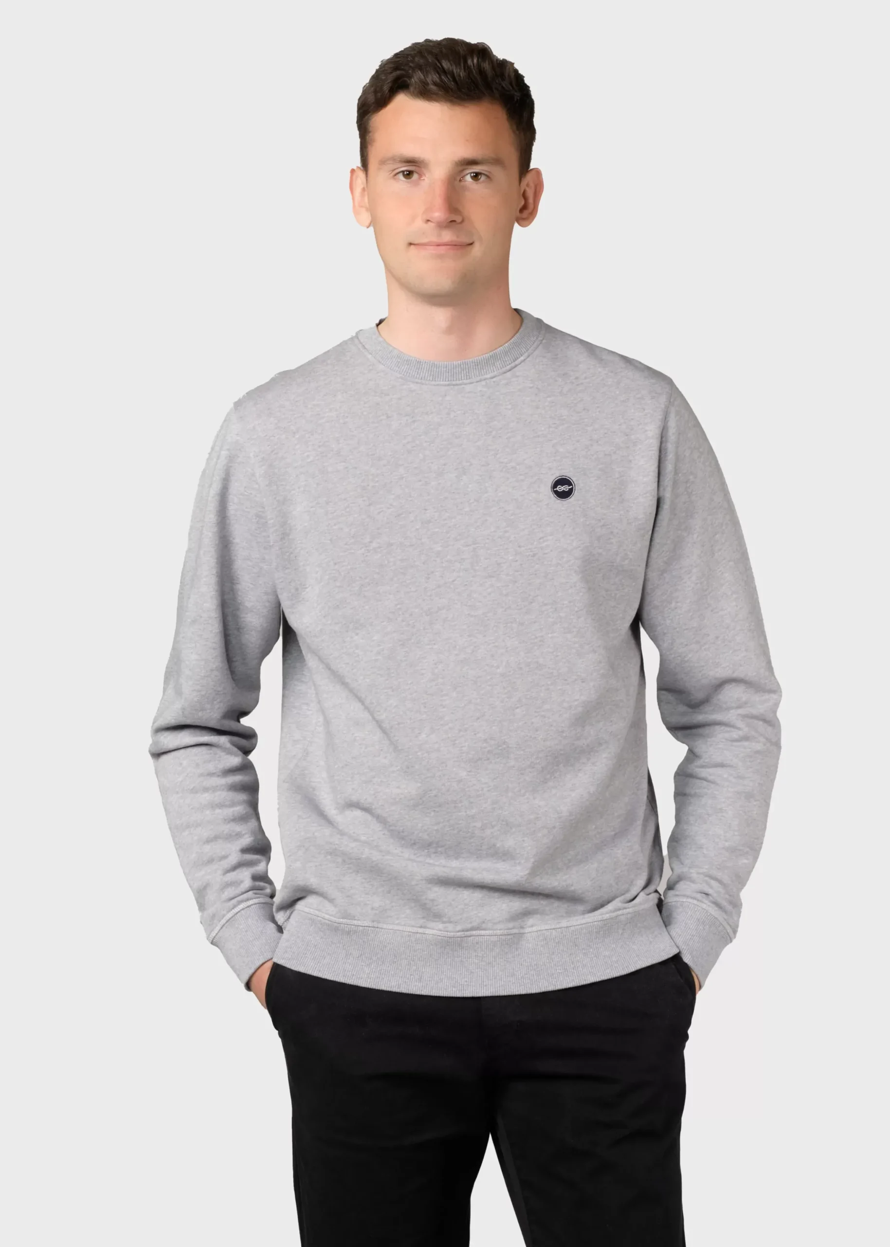Klitmoller Collective Sweatshirts-Olaf crew - Grey melange Anthracitemelange