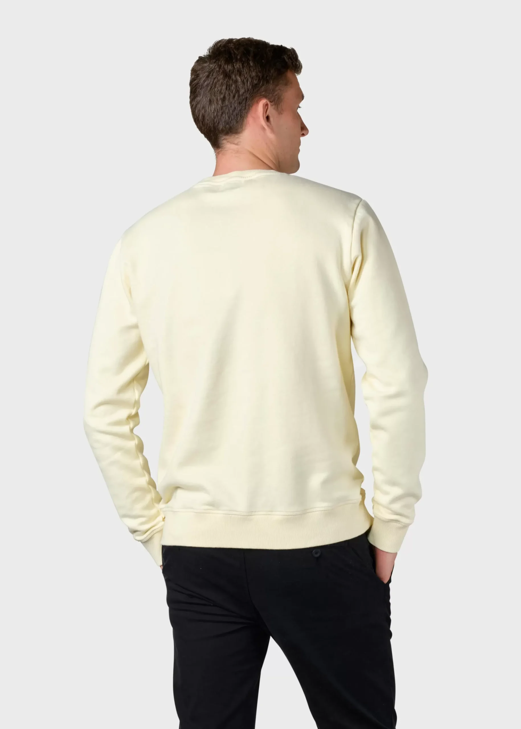 Klitmoller Collective Sweatshirts-Olaf crew - Lemon sorbet Anthracitemelange