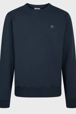 Klitmoller Collective Sweatshirts-Olaf crew - Navy Anthracitemelange