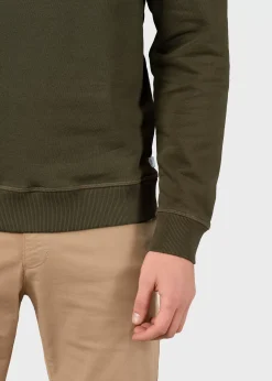 Klitmoller Collective Sweatshirts-Olaf crew - Olive Anthracitemelange