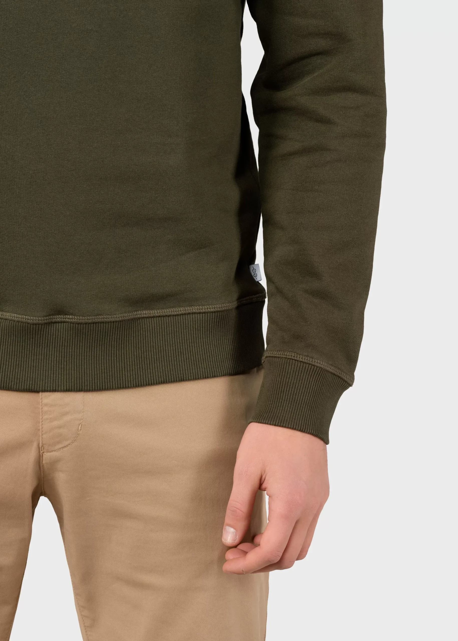 Klitmoller Collective Sweatshirts-Olaf crew - Olive Anthracitemelange
