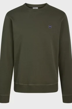 Klitmoller Collective Sweatshirts-Olaf crew - Olive Anthracitemelange