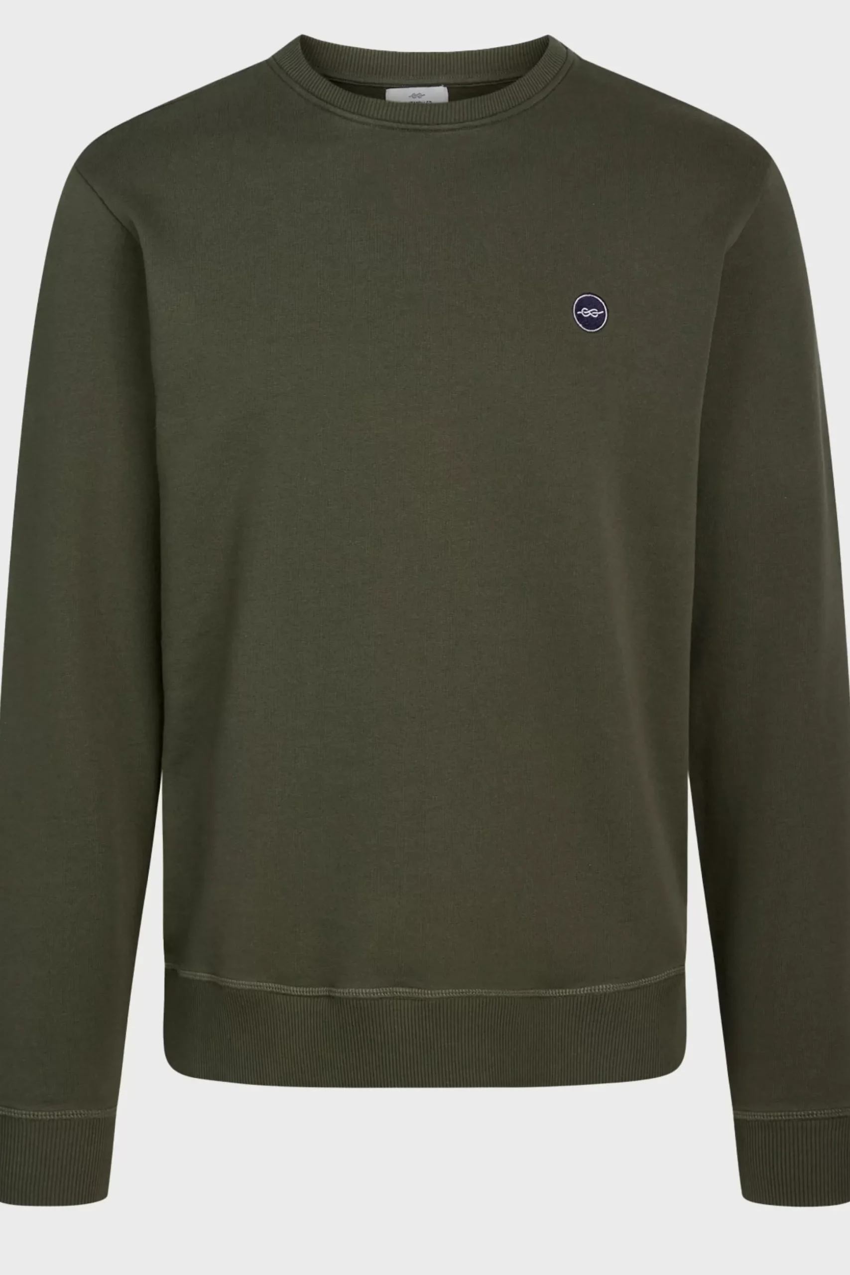 Klitmoller Collective Sweatshirts-Olaf crew - Olive Anthracitemelange