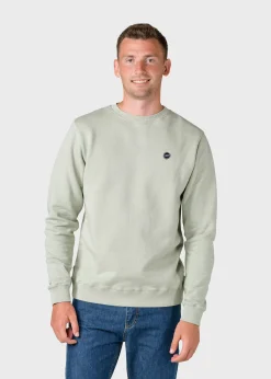 Klitmoller Collective Sweatshirts-Olaf crew - Sage Anthracitemelange