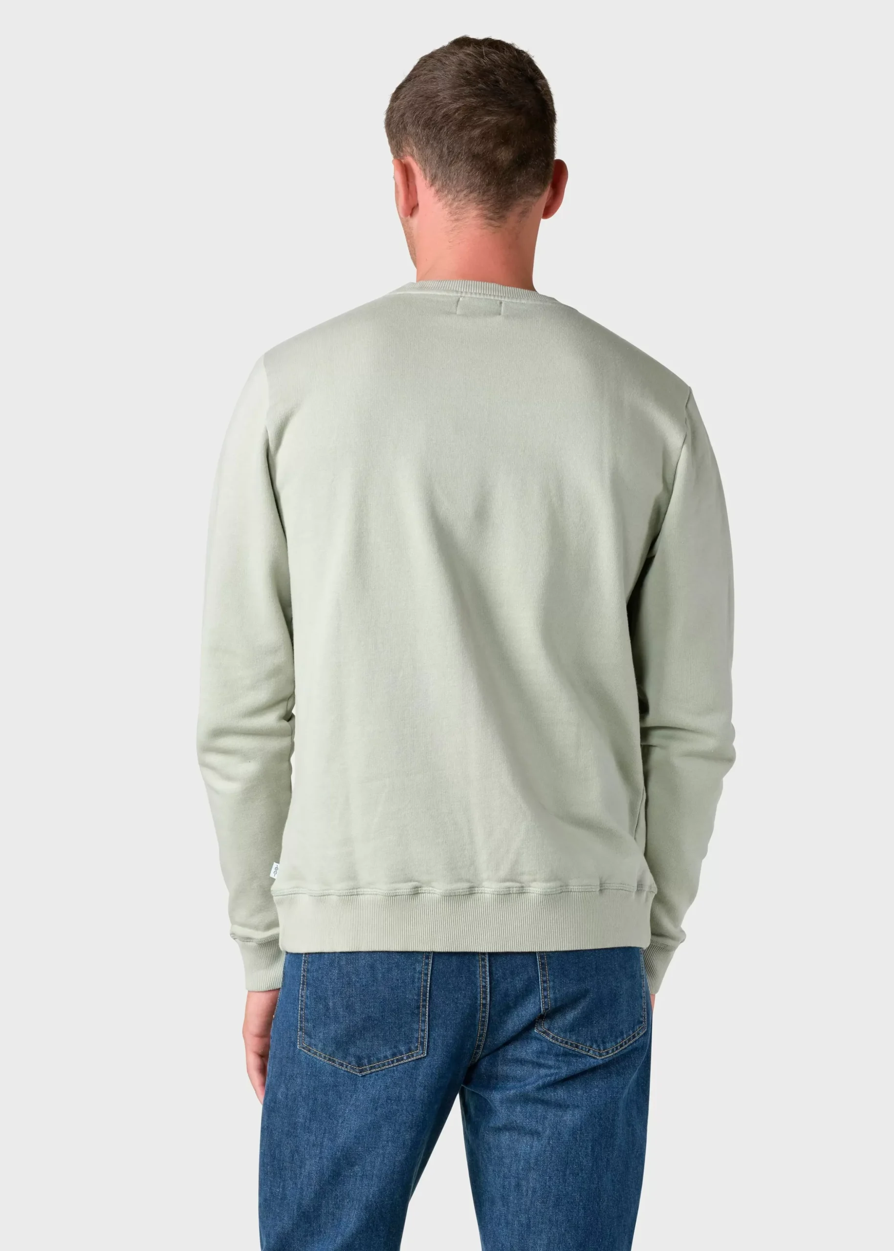 Klitmoller Collective Sweatshirts-Olaf crew - Sage Anthracitemelange