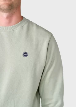 Klitmoller Collective Sweatshirts-Olaf crew - Sage Anthracitemelange