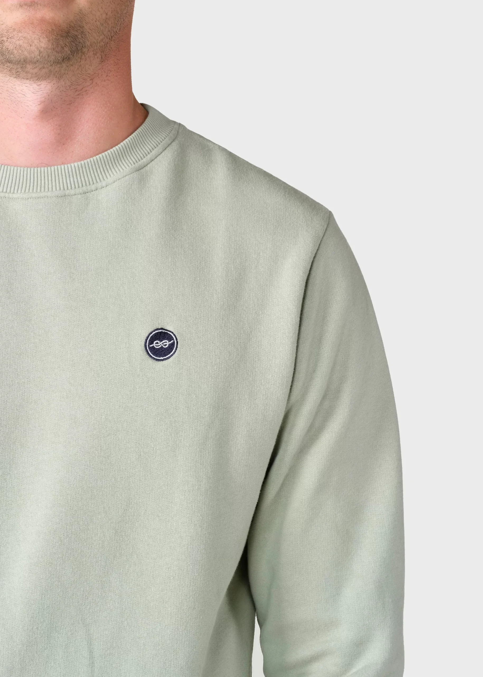 Klitmoller Collective Sweatshirts-Olaf crew - Sage Anthracitemelange