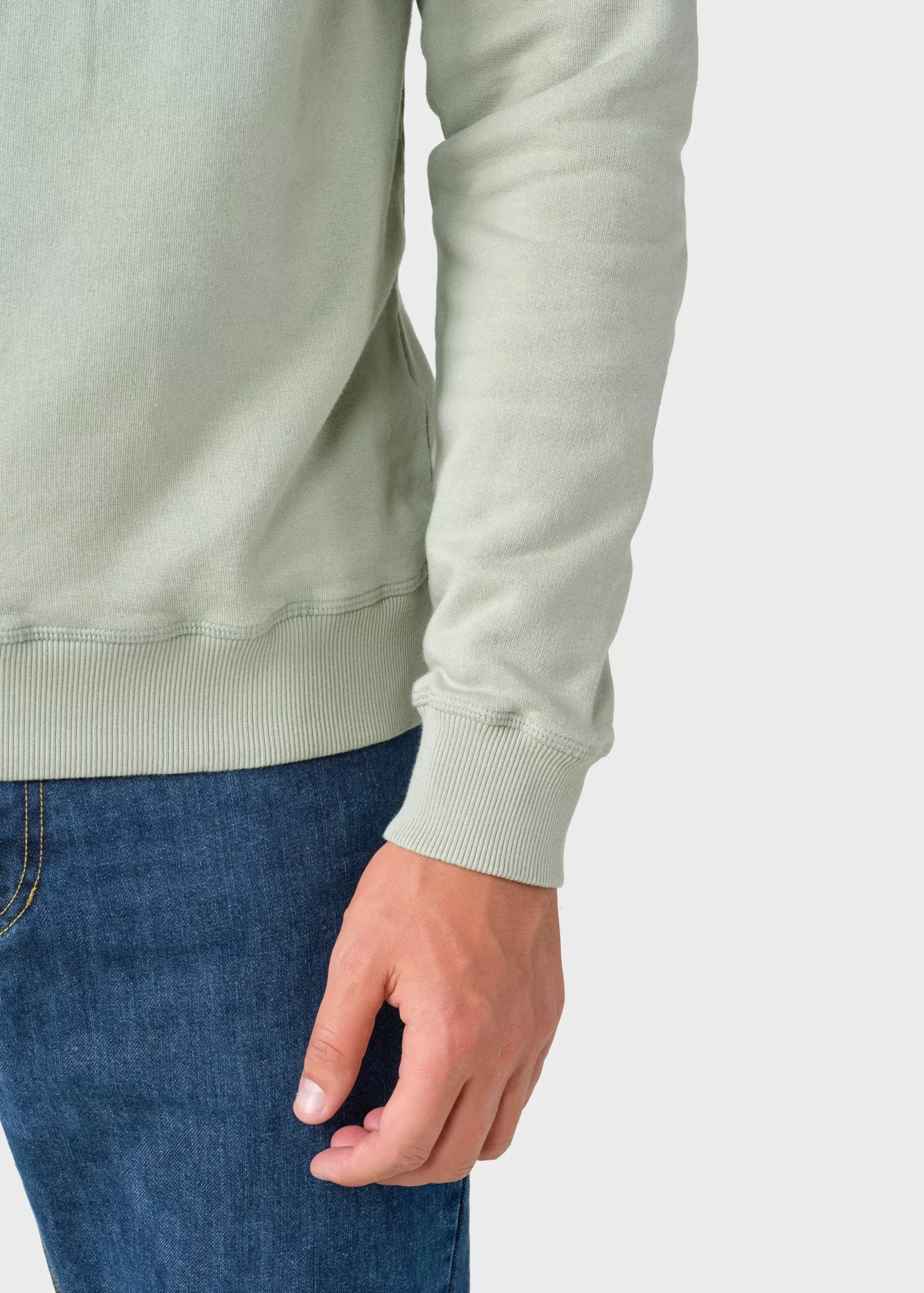 Klitmoller Collective Sweatshirts-Olaf crew - Sage Anthracitemelange