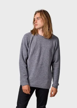 Klitmoller Collective Strick-Ole knit - Light grey MossGreen