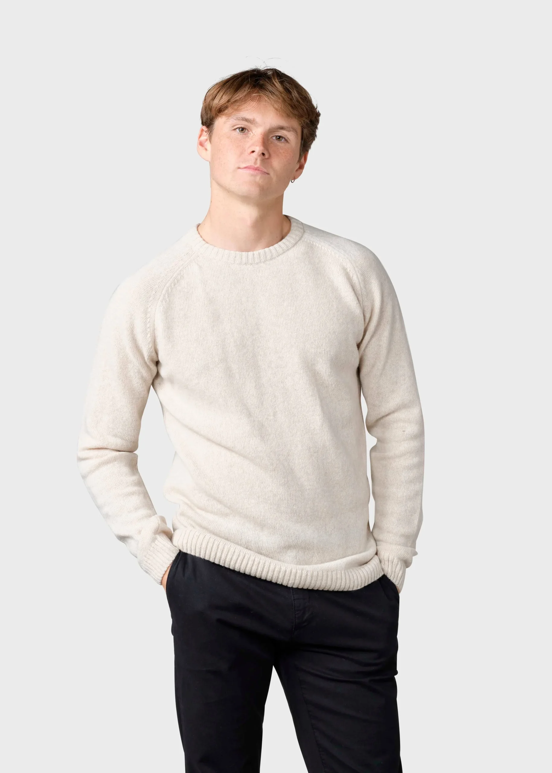 Klitmoller Collective Strick-Ole knit - Pastel sand MossGreen