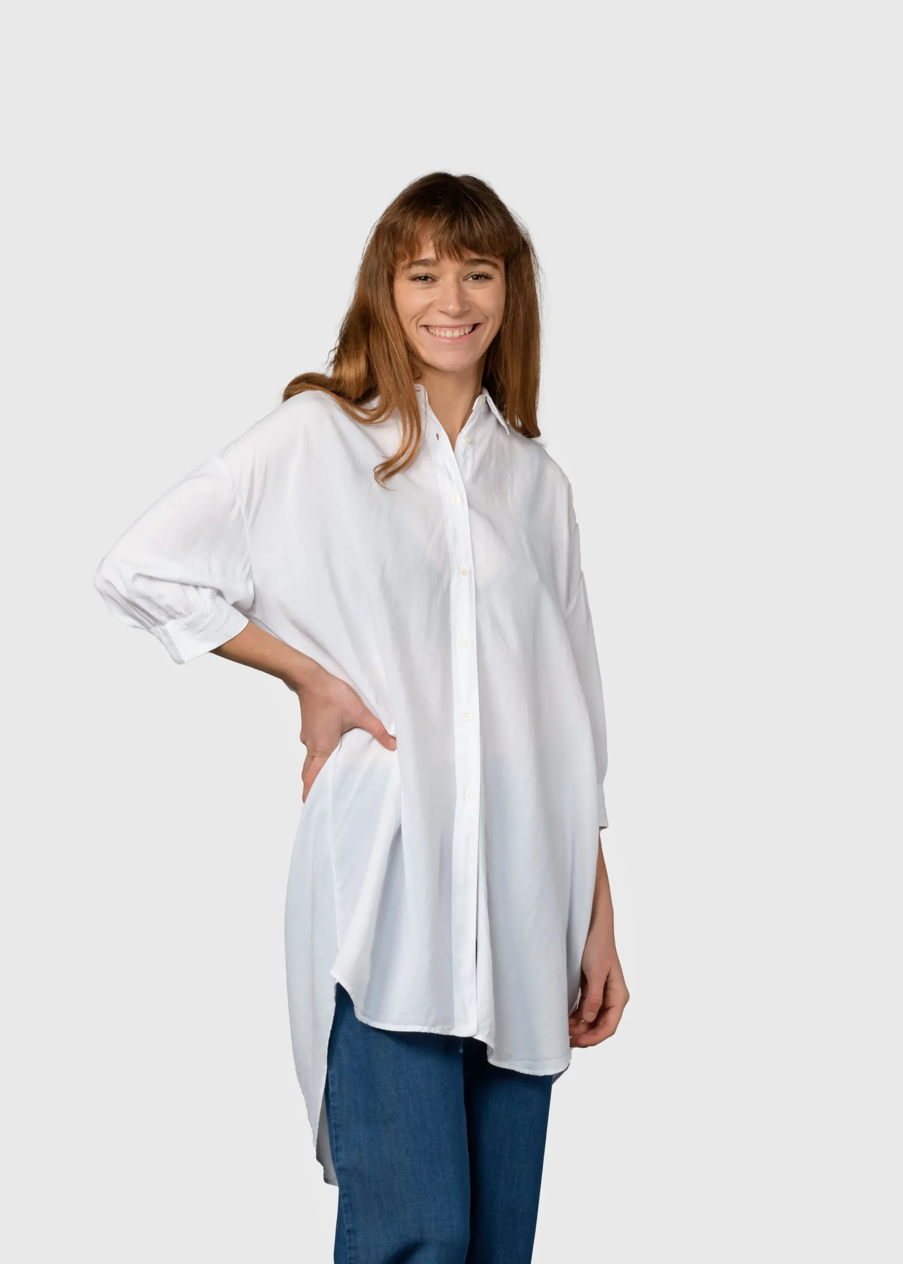 Klitmoller Collective Hemden-Oline shirt - White Skyblue