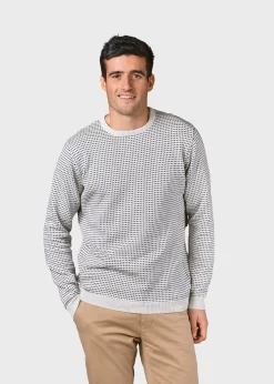 Klitmoller Collective Strick-Otto knit - Cream melange/navy dots Creammelange/navydots