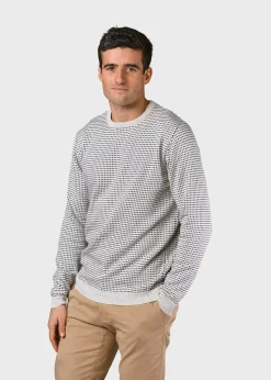 Klitmoller Collective Strick-Otto knit - Cream melange/navy dots Creammelange/navydots