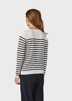 Klitmoller Collective Strick-Paula knit - Cream/navy Navy/cream