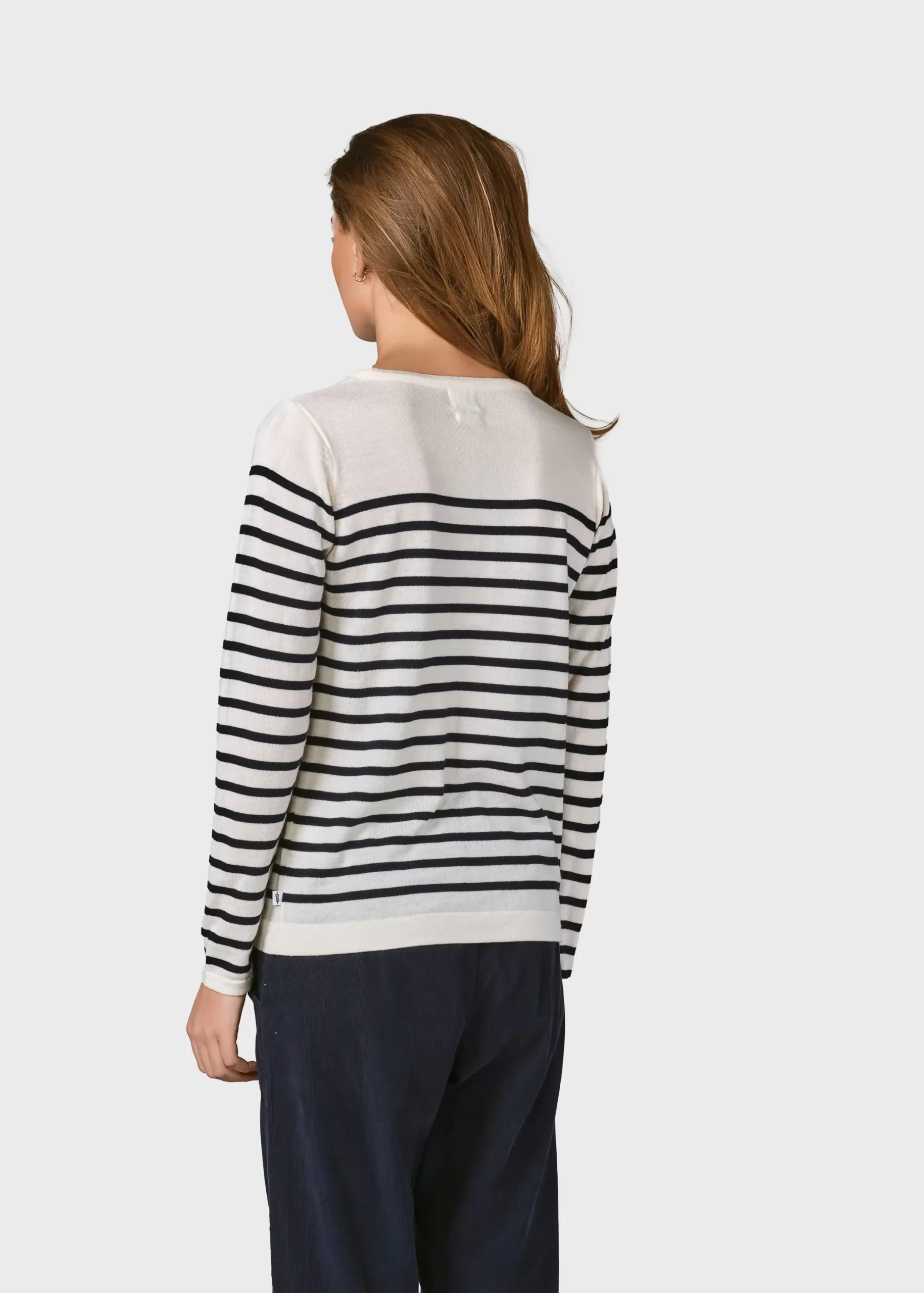 Klitmoller Collective Strick-Paula knit - Cream/navy Navy/cream