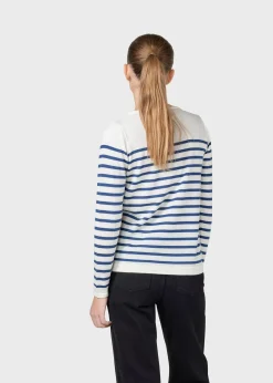 Klitmoller Collective Strick-Paula knit - Cream/ocean Navy/cream
