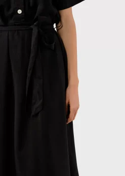 Klitmoller Collective Kleider-Pernille dress - Black Lightbluechambrey