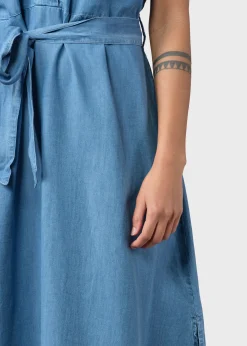 Klitmoller Collective Kleider-Pernille dress - Light blue chambrey Lightbluechambrey