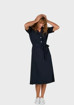 Klitmoller Collective Kleider-Pernille dress - Navy Lightbluechambrey