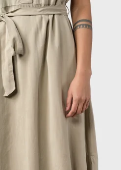 Klitmoller Collective Kleider-Pernille dress - Sand Lightbluechambrey