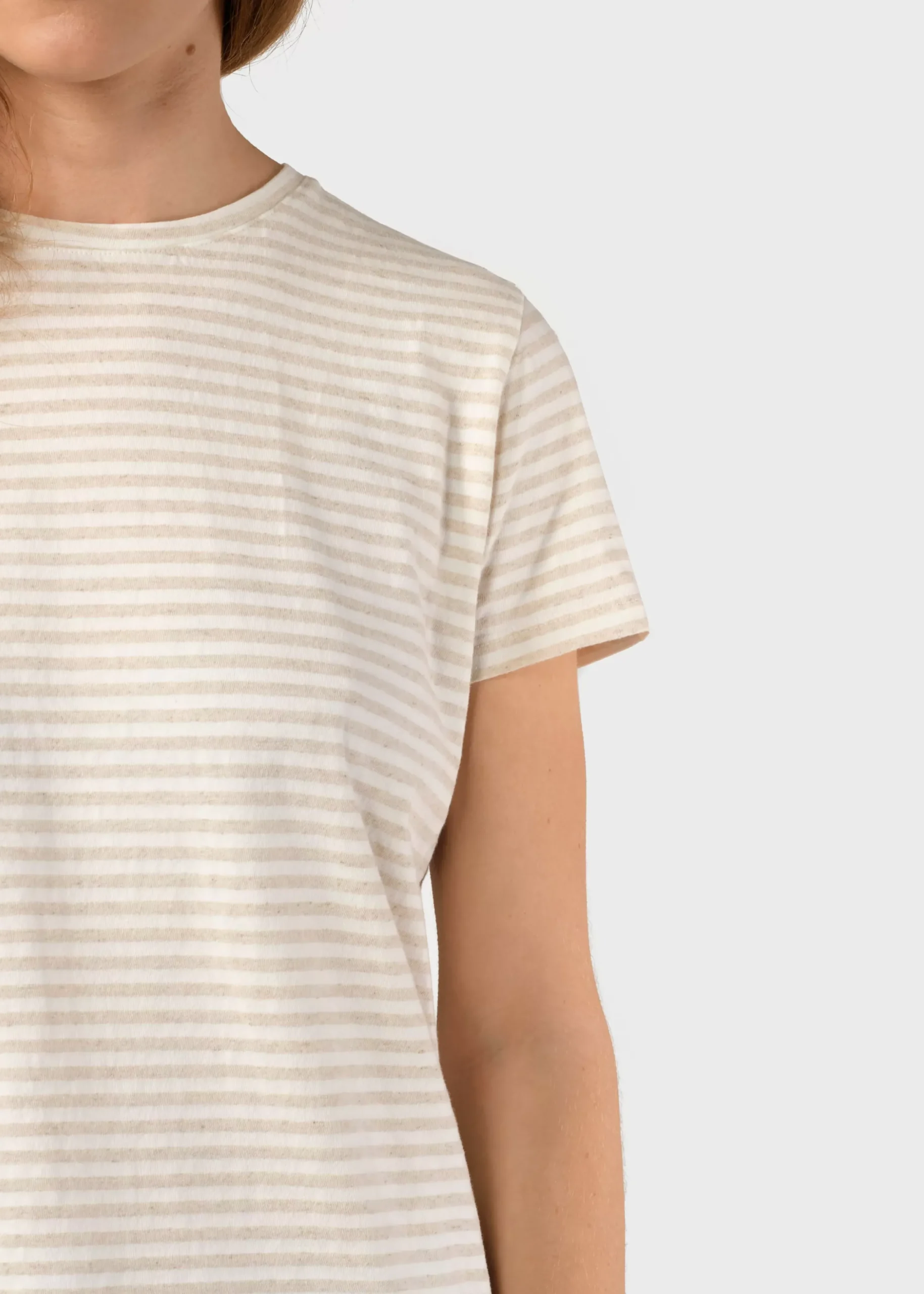 Klitmoller Collective T-shirts-Pil tee - Cream/sand Cream/navy